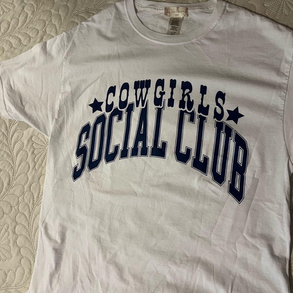 Altar'd State White and Blue Cowgirls Tee